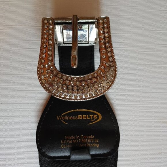 Wellness Belts Weighted Fashion Belt Women's 42M Black with Bling - Picture 9 of 10